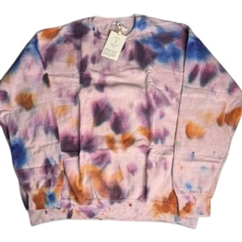 NWT Urban Renewal Remade Artist Studio Dye‎ Crew Neck Sweatshirt OS - Picture 4 of 8